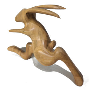 Patrick Bloch - Sculpture en bois – Le Lièvre