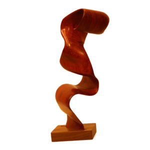 Serpentin de Padouk-Sculpture en bois-Patrick Bloch