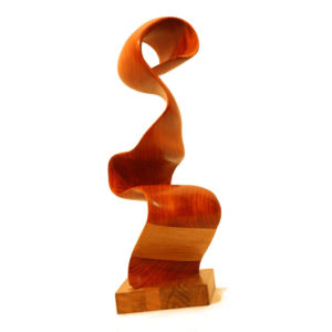 Serpentin de Padouk-Sculpture en bois-Patrick Bloch