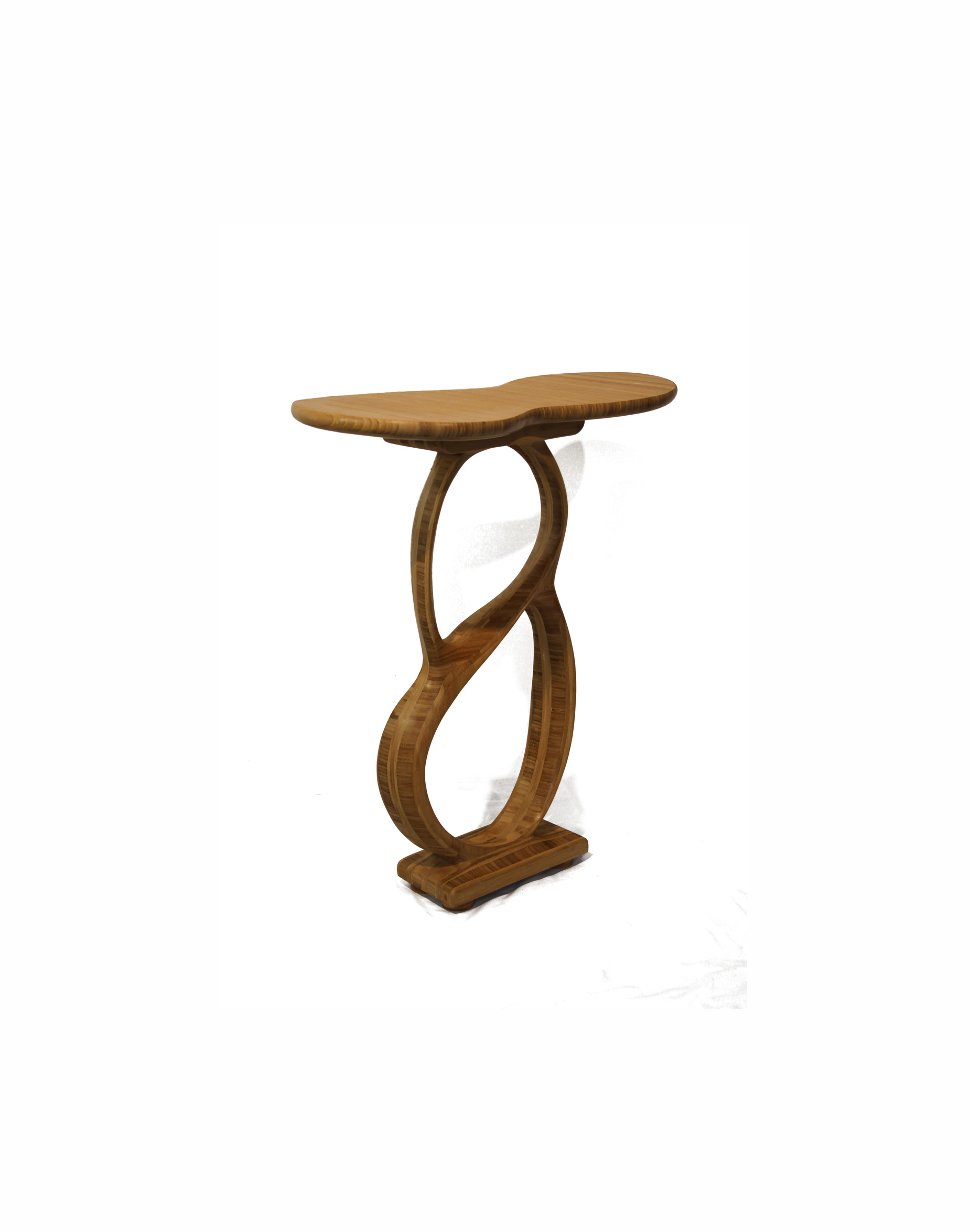Table Meuble en bois bambou - le huit de Moebius Patrick Bloch Le serpent de bois
