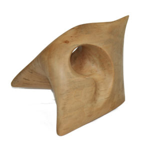 Sculpture bois acacia oeil d'aileron - Le serpent de bois Patrick Bloch