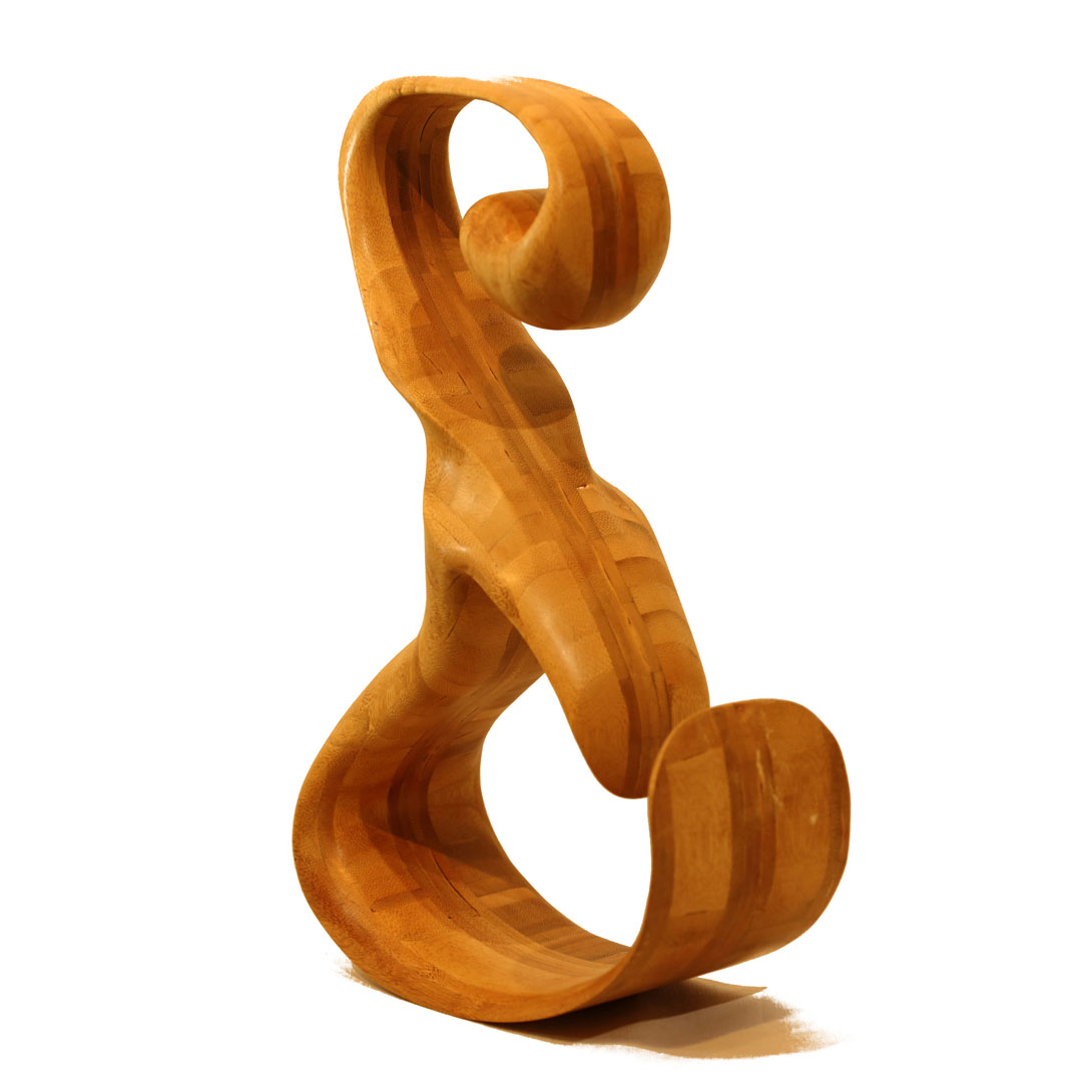 Patrick Bloch - Le Serpent de Bois – Sculpture – Double clef de Sol